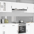 Küchenrückwand 2 pcs Hellgrau 120 x 40 cm Gehärtetes Glas