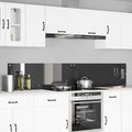 Küchenrückwand 2 pcs Dunkelgrau 110 x 40 cm Gehärtetes Glas