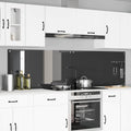 Küchenrückwand 2 pcs Dunkelgrau 110 x 60 cm Gehärtetes Glas