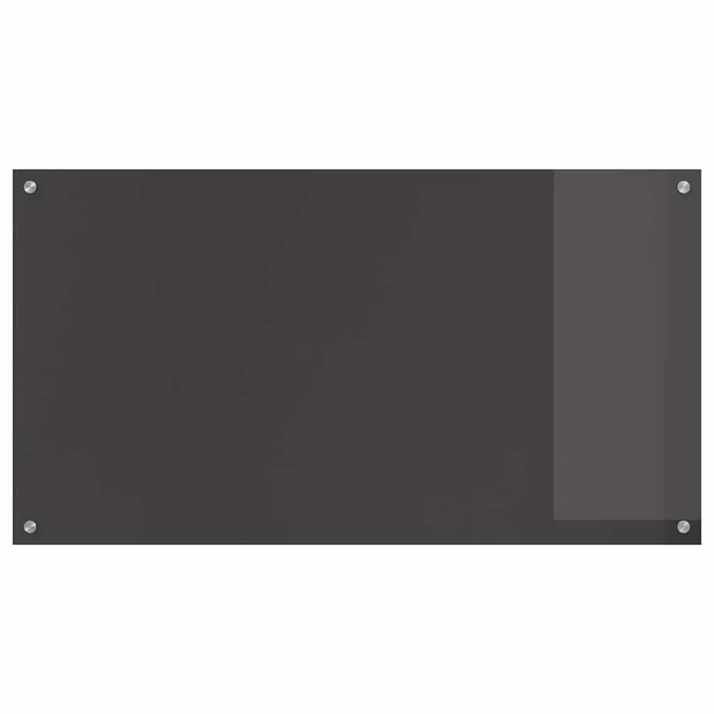 Küchenrückwand 2 pcs Dunkelgrau 110 x 60 cm Gehärtetes Glas