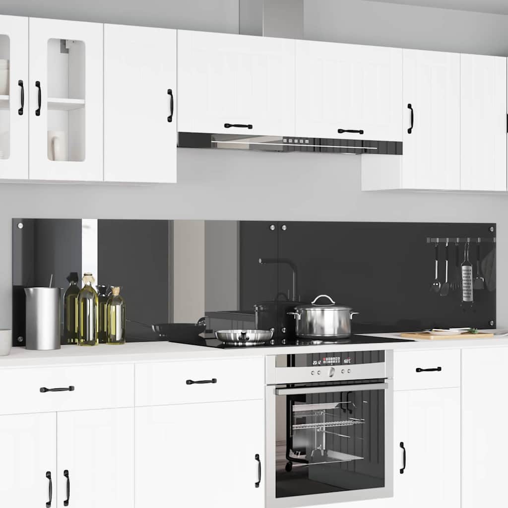Küchenrückwand 2 pcs Dunkelgrau 120 x 50 cm Gehärtetes Glas