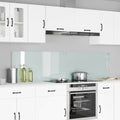 Küchenrückwand 2 pcs Weiß 100 x 50 cm Gehärtetes Glas