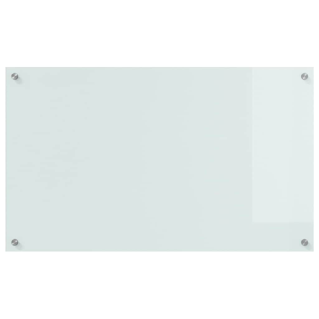 Küchenrückwand 2 pcs Weiß 100 x 60 cm Gehärtetes Glas