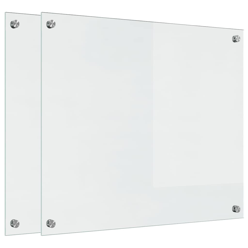 Küchenrückwand 2 pcs Transparent 70 x 60 cm Gehärtetes Glas