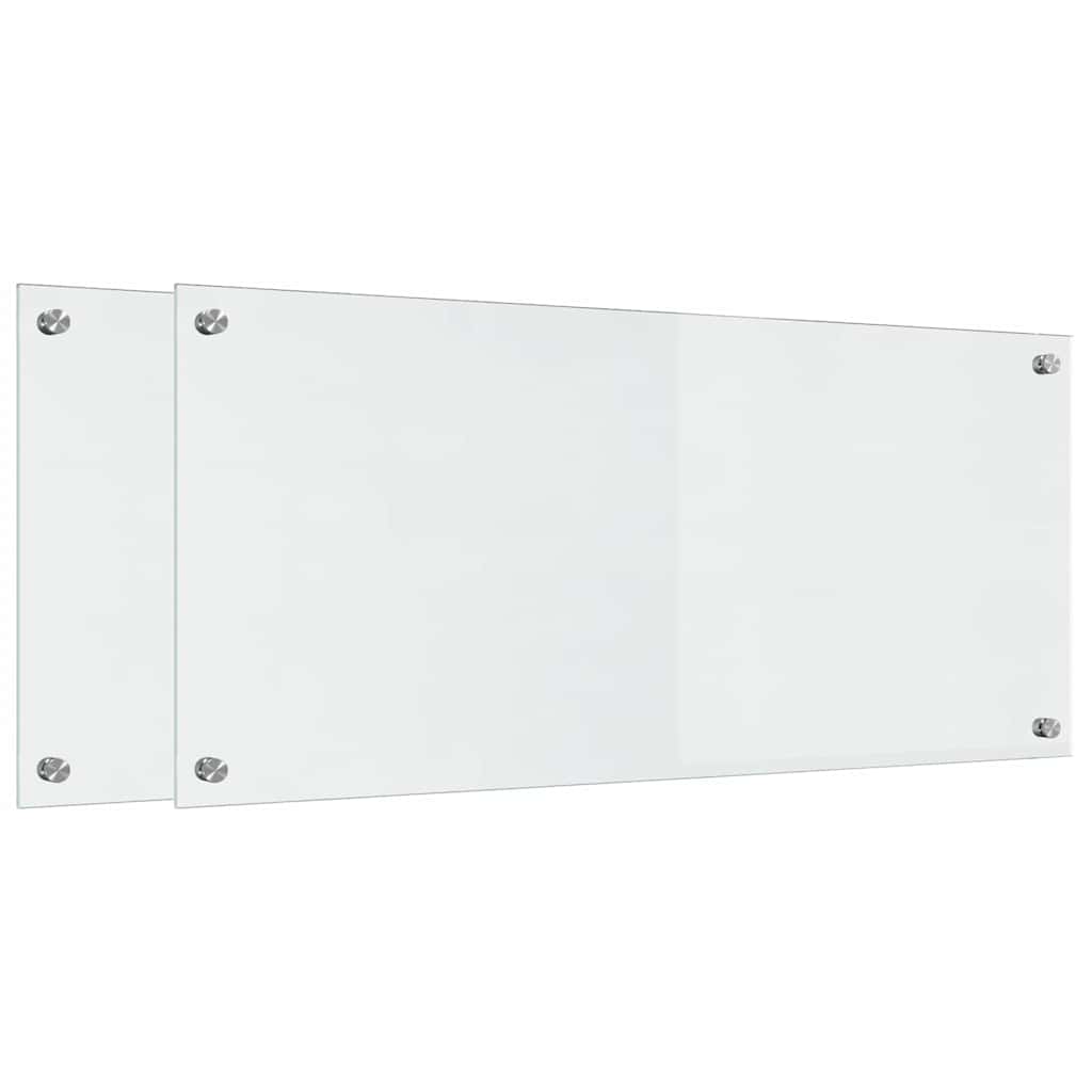Küchenrückwand 2 pcs Transparent 90 x 40 cm Gehärtetes Glas