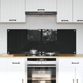 Küchenrückwand 2 pcs Schwarz 70 x 50 cm Gehärtetes Glas
