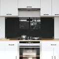 Küchenrückwand 2 pcs Schwarz 70 x 60 cm Gehärtetes Glas