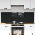 Küchenrückwand 2 pcs Schwarz 80 x 50 cm Gehärtetes Glas