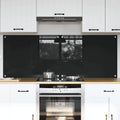 Küchenrückwand 2 pcs Schwarz 80 x 60 cm Gehärtetes Glas