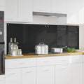 Küchenrückwand 2 pcs Schwarz 90 x 60 cm Gehärtetes Glas