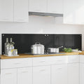 Küchenrückwand 2 pcs Schwarz 100 x 40 cm Gehärtetes Glas