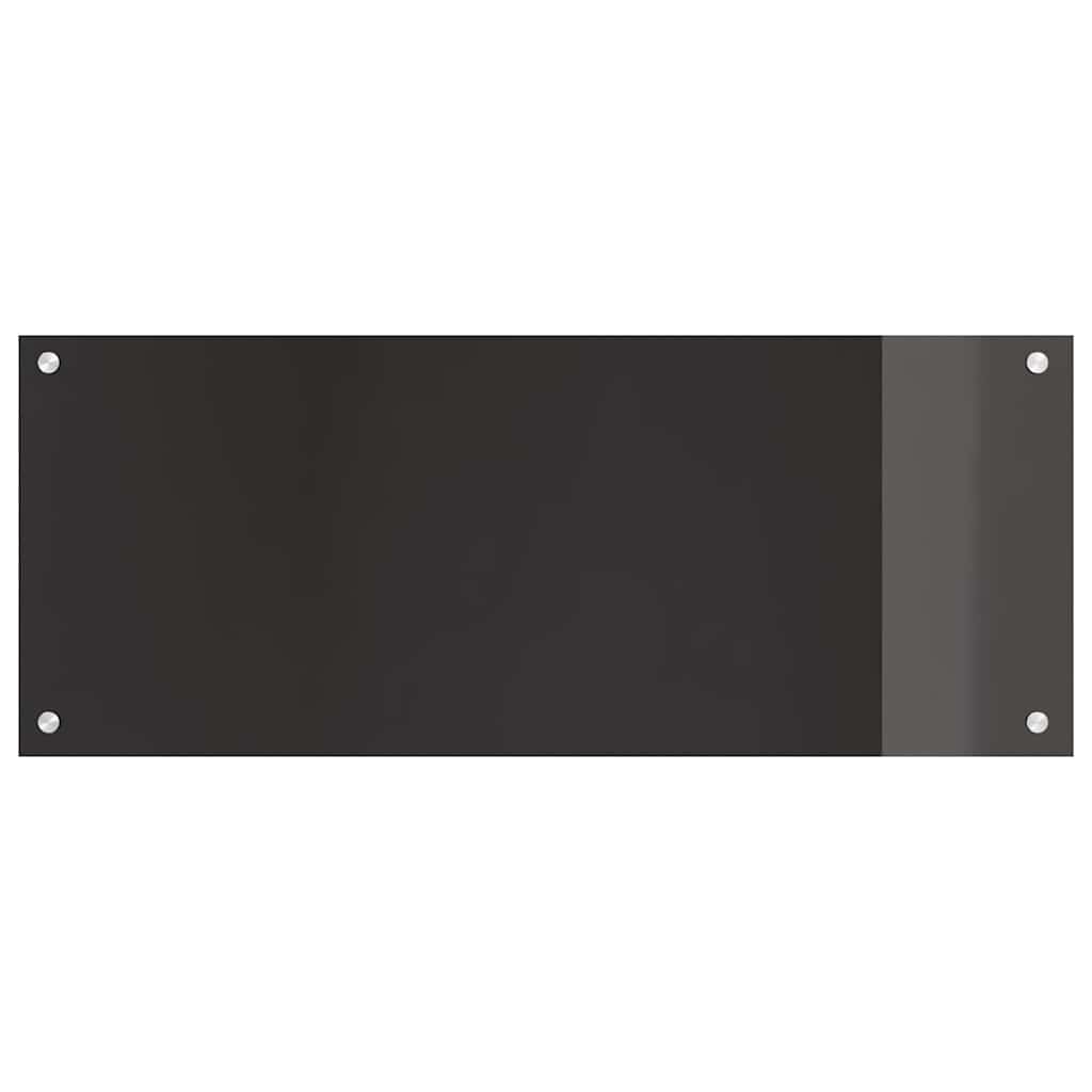 Küchenrückwand 2 pcs Schwarz 100 x 40 cm Gehärtetes Glas