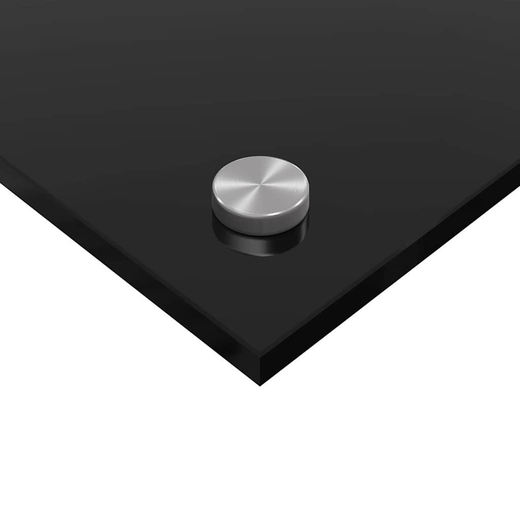 Küchenrückwand 2 pcs Schwarz 100 x 50 cm Gehärtetes Glas