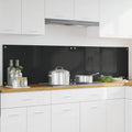 Küchenrückwand 2 pcs Schwarz 100 x 50 cm Gehärtetes Glas