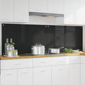 Küchenrückwand 2 pcs Schwarz 100 x 60 cm Gehärtetes Glas