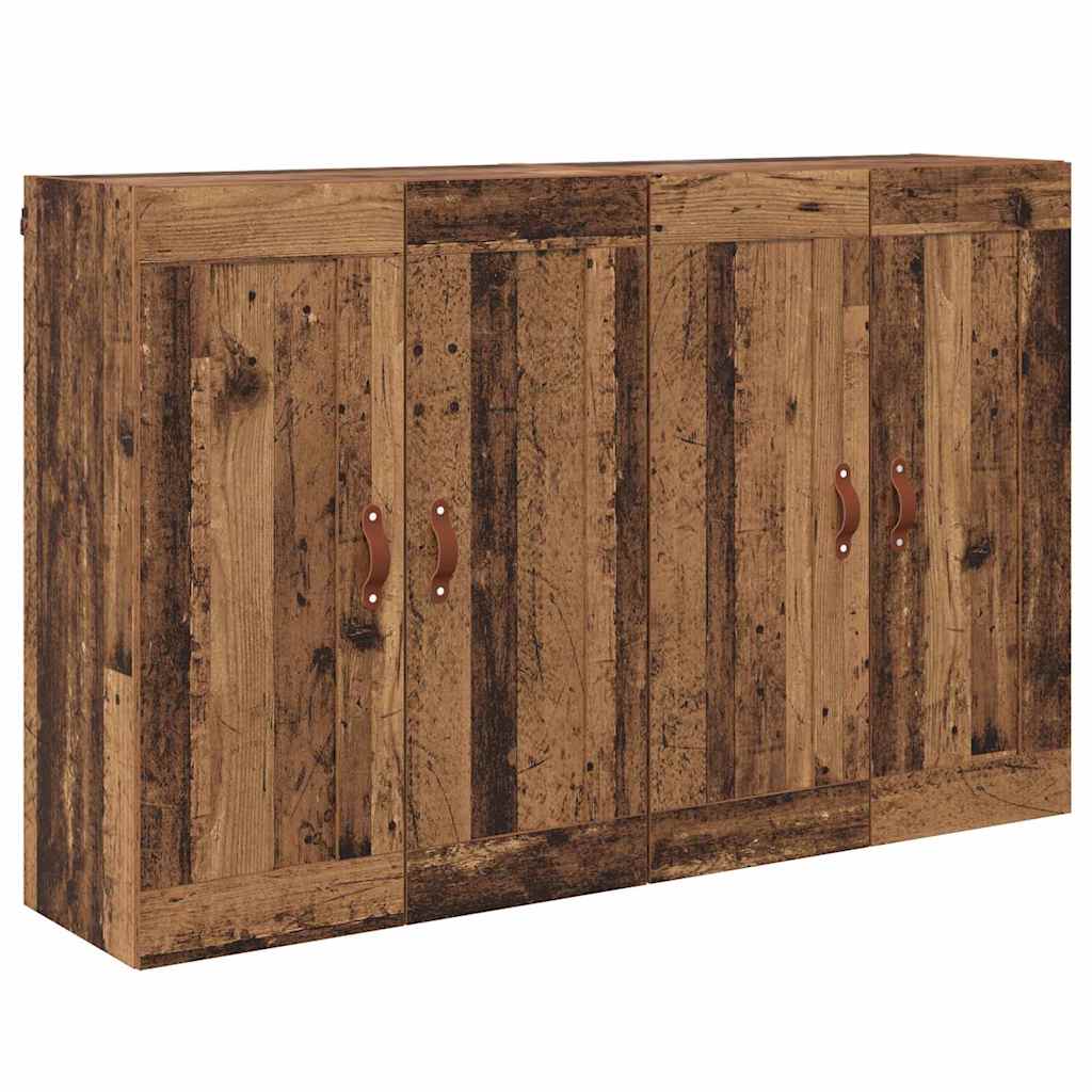 Wandmontierter Schrank 2 pcs Altholz 69,5 x 34 x 90 cm
