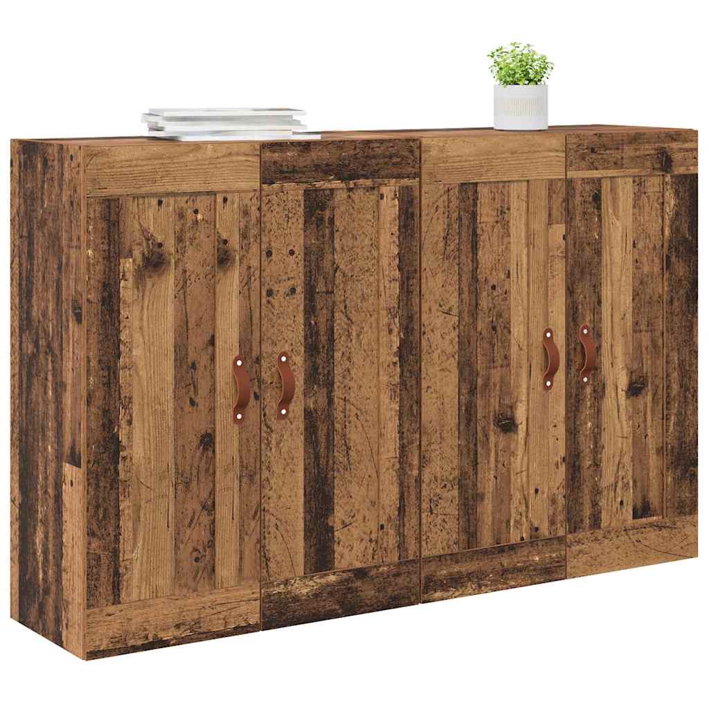 Wandmontierter Schrank 2 pcs Altholz 69,5 x 34 x 90 cm