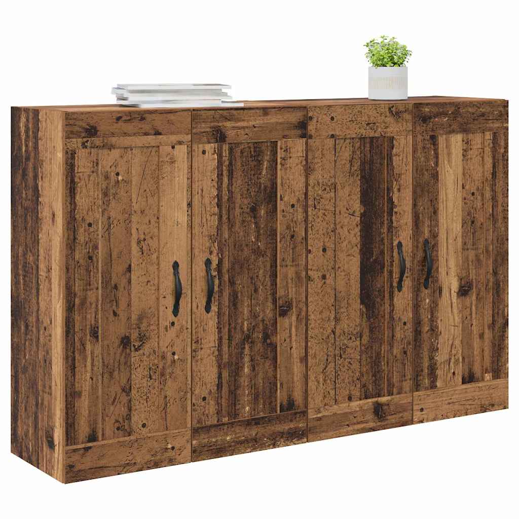 Wandmontierter Schrank 2 pcs Altholz 69,5 x 34 x 90 cm