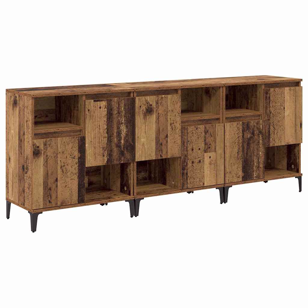 Sideboards 3 pcs Altholz 60 x 35 x 70 cm Holzwerkstoff