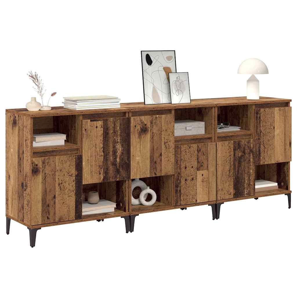 Sideboards 3 pcs Altholz 60 x 35 x 70 cm Holzwerkstoff