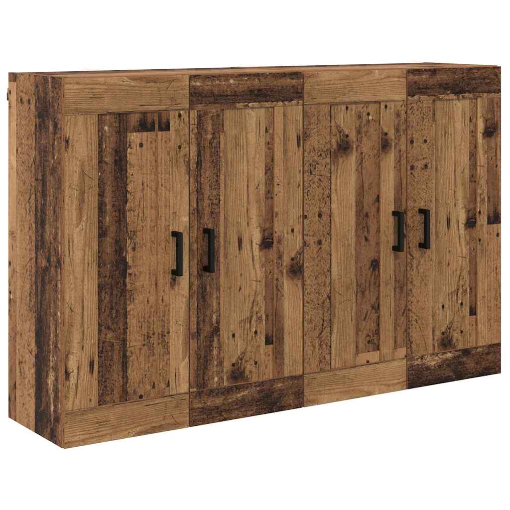 Wandmontierter Schrank 2 pcs Altholz 69,5 x 34 x 90 cm