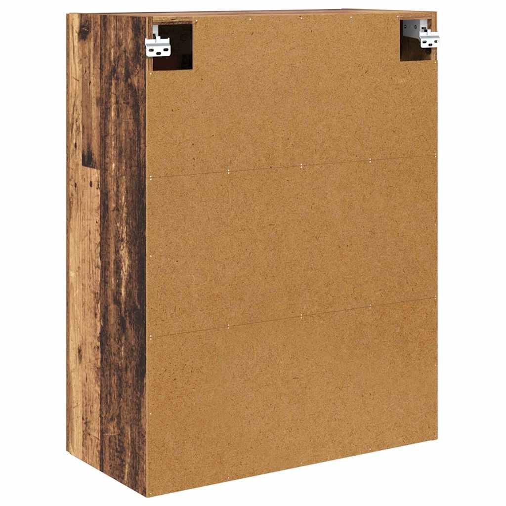 Wandmontierter Schrank 2 pcs Altholz 69,5 x 34 x 90 cm