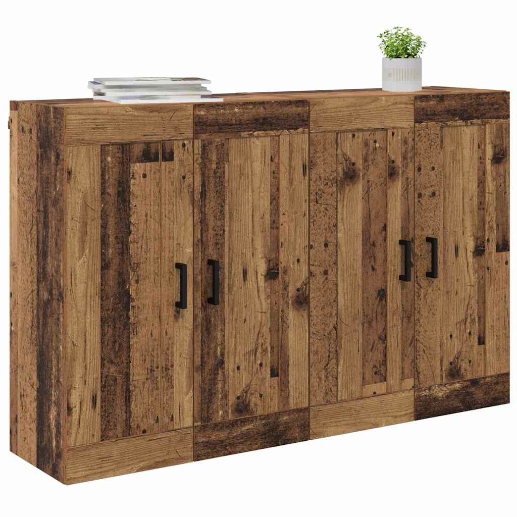 Wandmontierter Schrank 2 pcs Altholz 69,5 x 34 x 90 cm