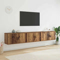 Wand-TV-Schrank Set 3 pcs Altholz 80 x 34,5 x 40 cm