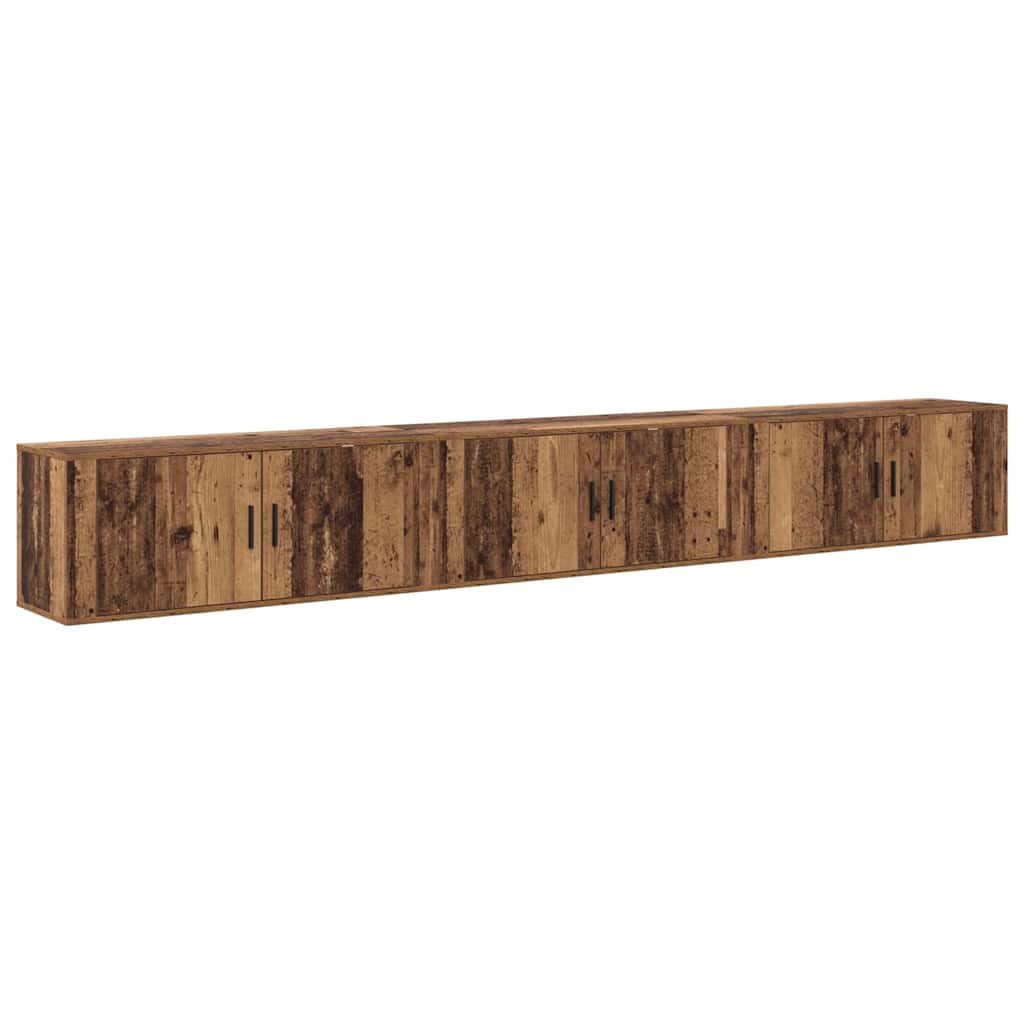 Wand-TV-Schrank Set 3 pcs Altholz 100 x 34,5 x 40 cm