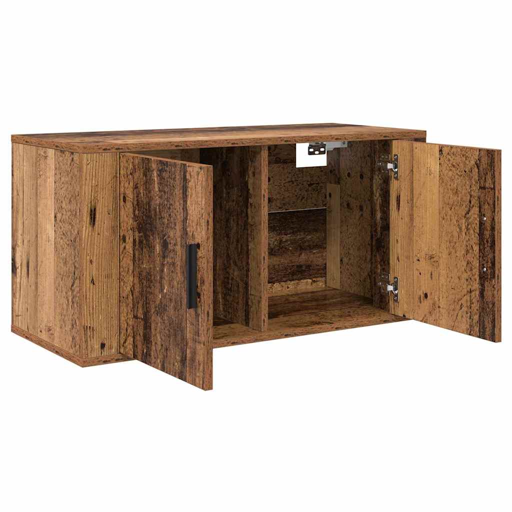 Wand-TV-Schrank Set 2 pcs Altholz 80 x 34,5 x 40 cm