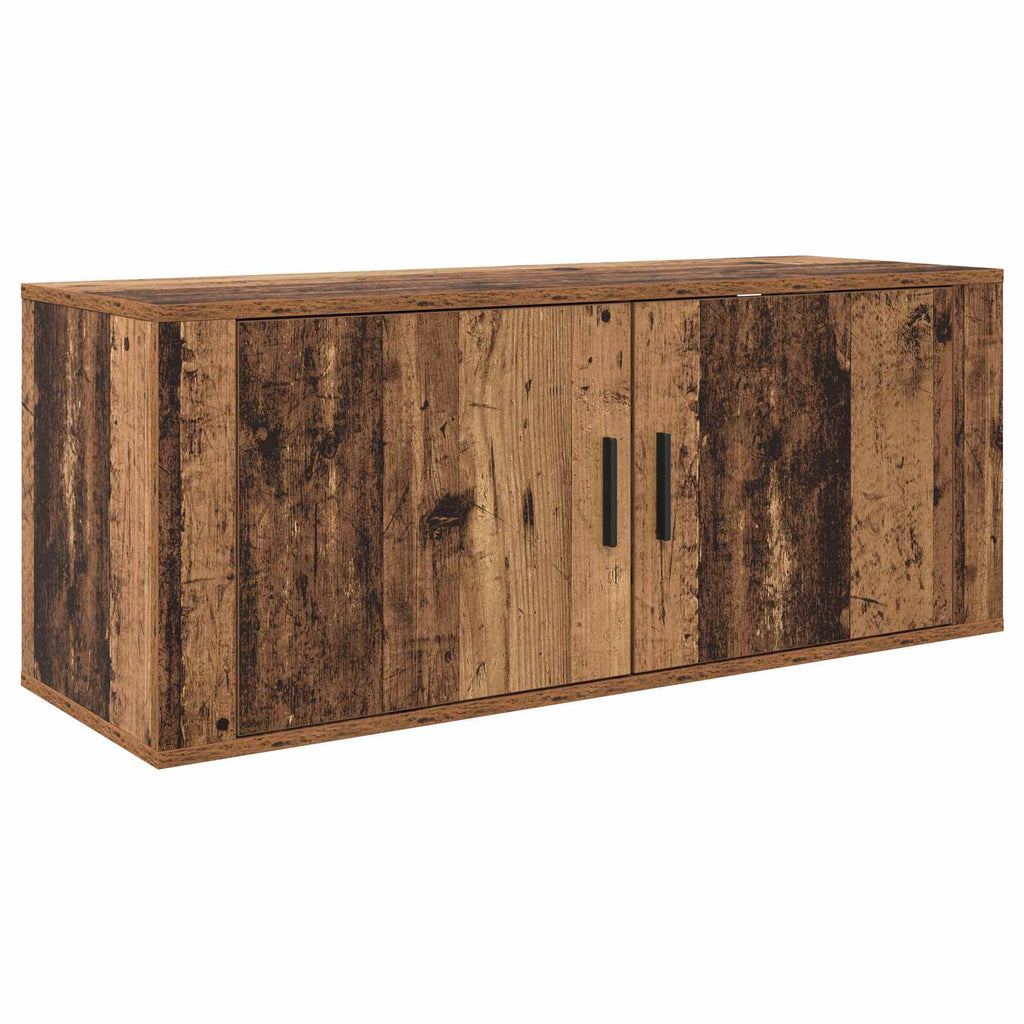 Wand-TV-Schrank Set 2 pcs Altholz 100 x 34,5 x 40 cm