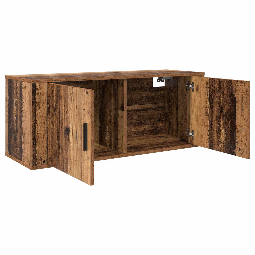 Wand-TV-Schrank Set 2 pcs Altholz 100 x 34,5 x 40 cm