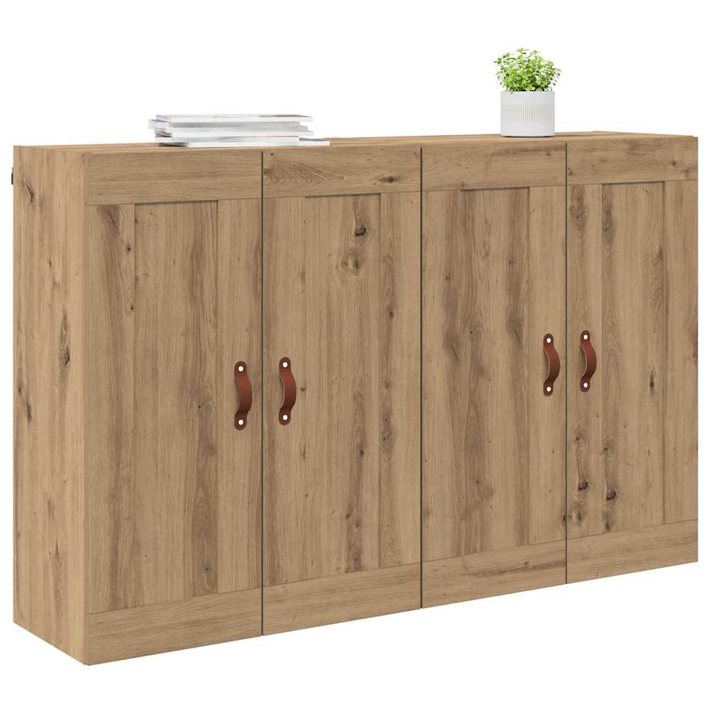 Wandmontierter Schrank 2 pcs Artisan-Eiche 69,5 x 34 x 90 cm