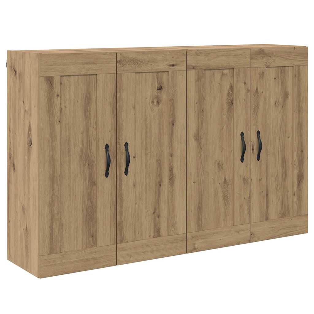 Wandmontierter Schrank 2 pcs Artisan-Eiche 69,5 x 34 x 90 cm