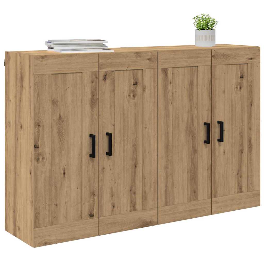 Wandmontierter Schrank 2 pcs Artisan-Eiche 69,5 x 34 x 90 cm