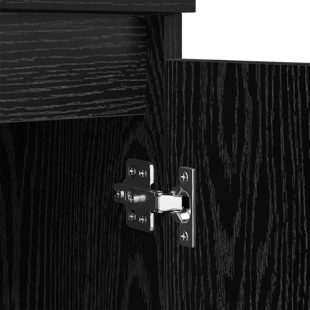 Sideboards 2 pcs Schwarz Eichen-Optik 60 x 35 x 70 cm
