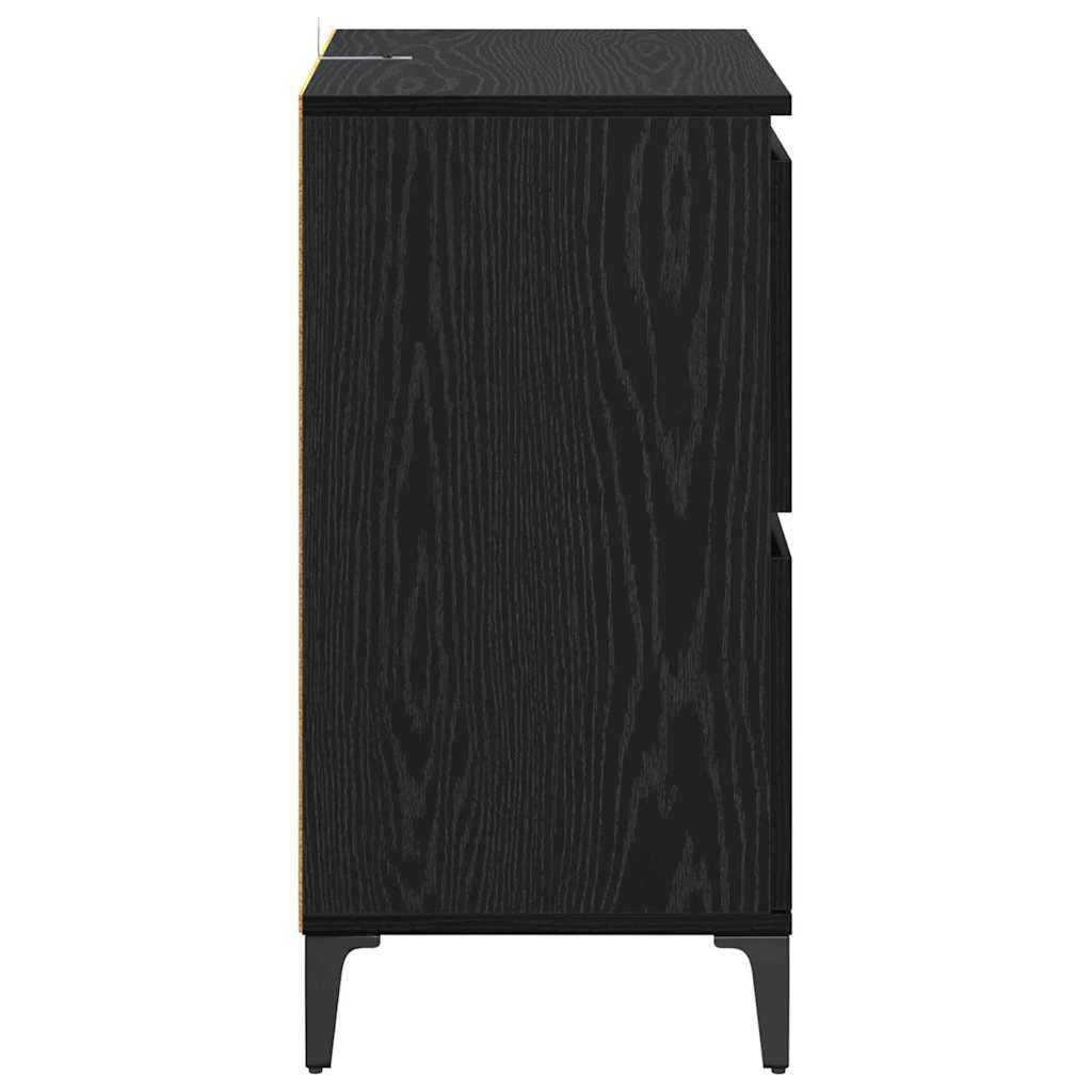 Sideboards 3 pcs Schwarz Eichen-Optik 60 x 35 x 70 cm