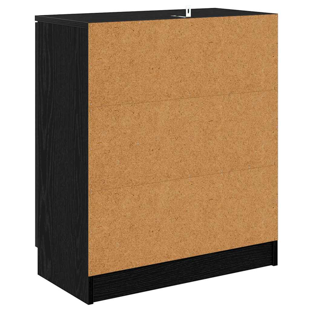 Sideboards 2 pcs Schwarz Eichen-Optik 60 x 30 x 70 cm