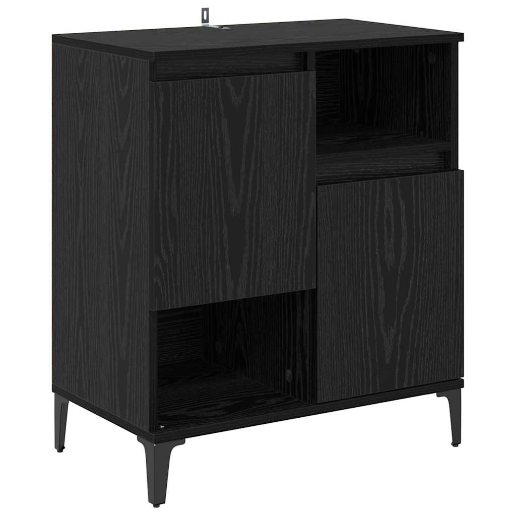 Sideboards 2 pcs Schwarz Eichen-Optik 60 x 35 x 70 cm