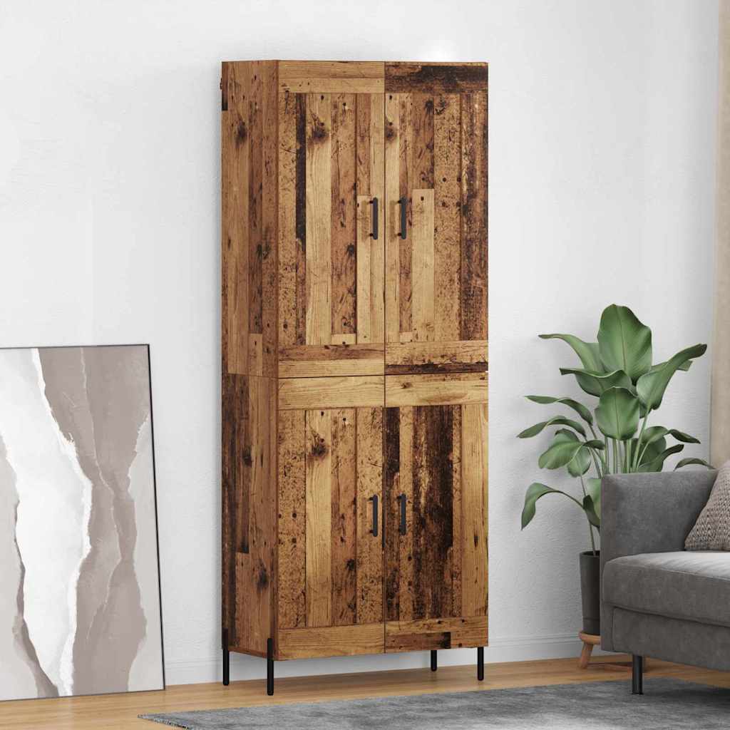 Highboard 2 pcs Altholz Holzwerkstoff