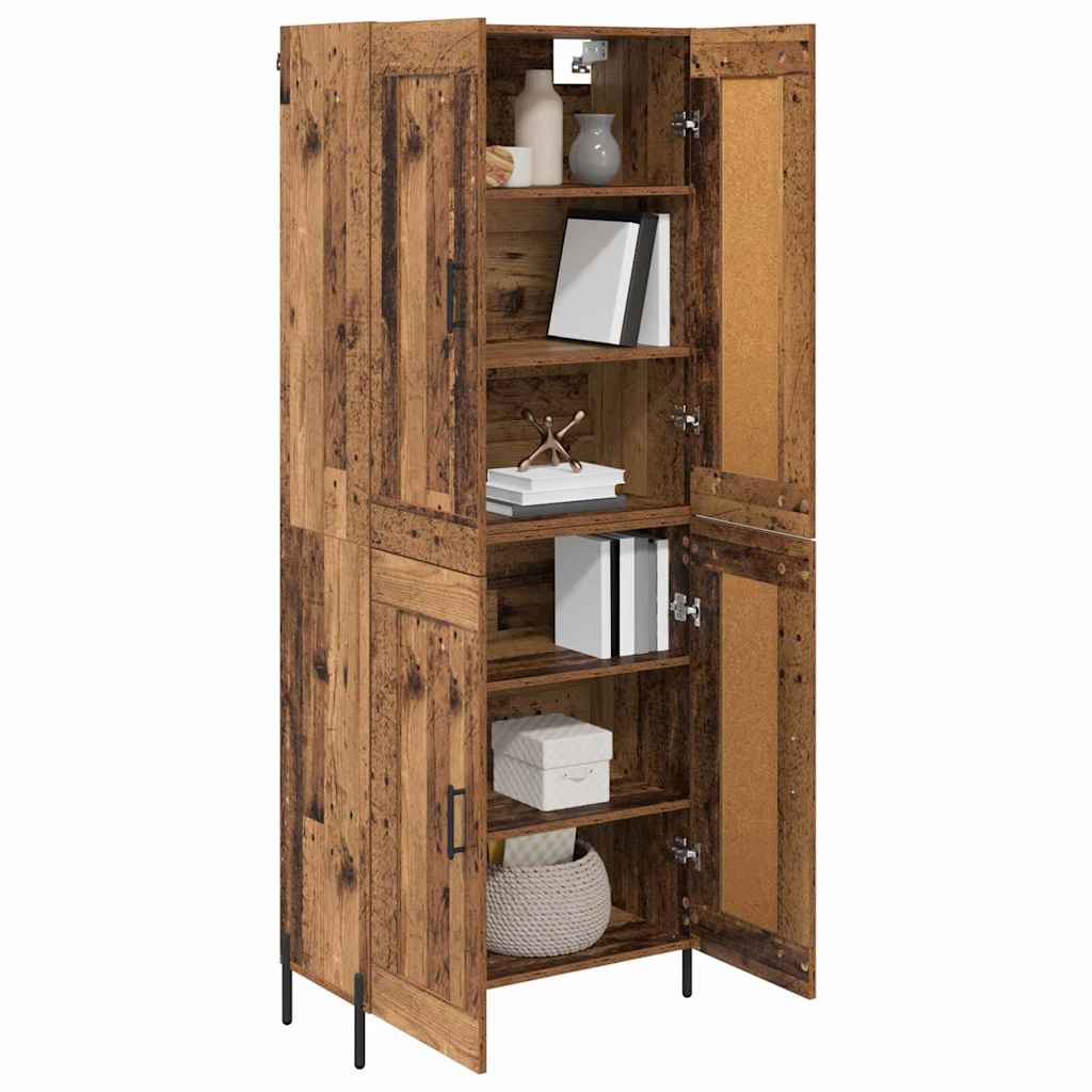 Highboard 2 pcs Altholz Holzwerkstoff