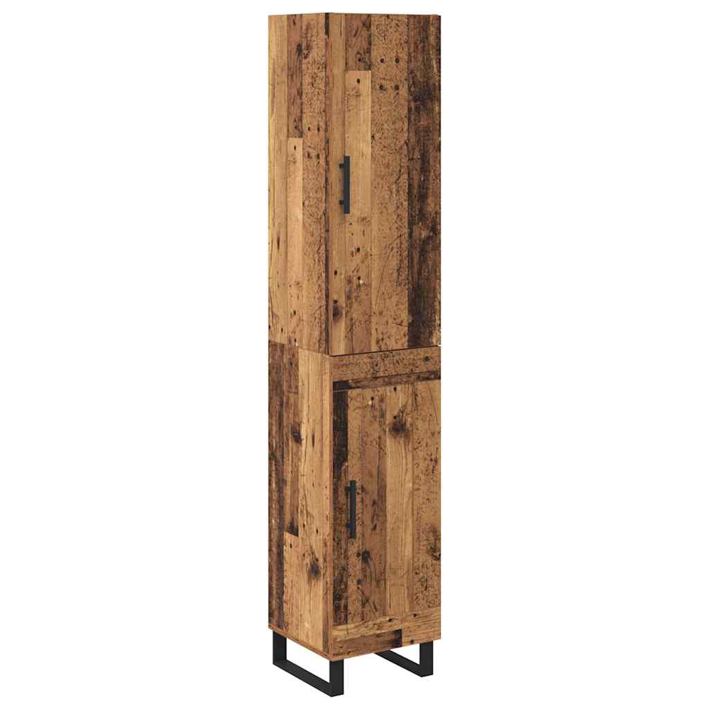 Highboard Altholz 34,5 x 34 x 180 cm Holzwerkstoff
