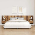 Kopfteil mit Schrank mit Schubladen 3 pcs Altholz Holzwerkstoff