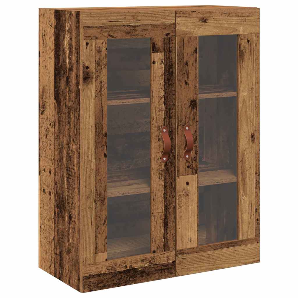 Highboard Schrank mit Regal 2 Stücke Altholz Holzwerkstoff