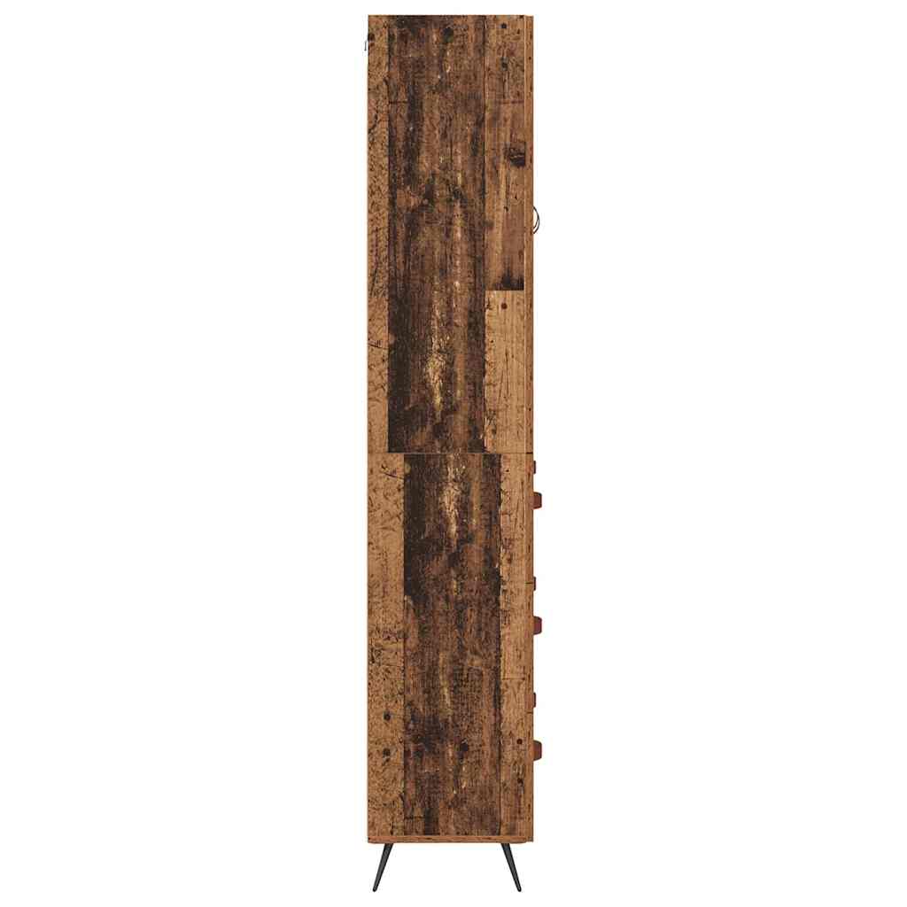 Highboard Schrank mit Regal 2 Stücke Altholz Holzwerkstoff