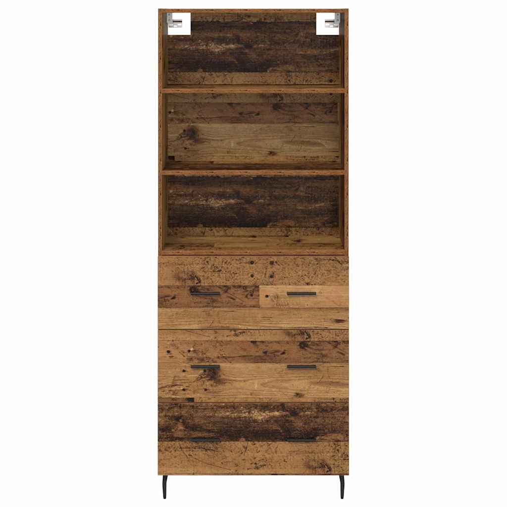 Highboard mit Schubladen 2 pcs Altholz Holzwerkstoff