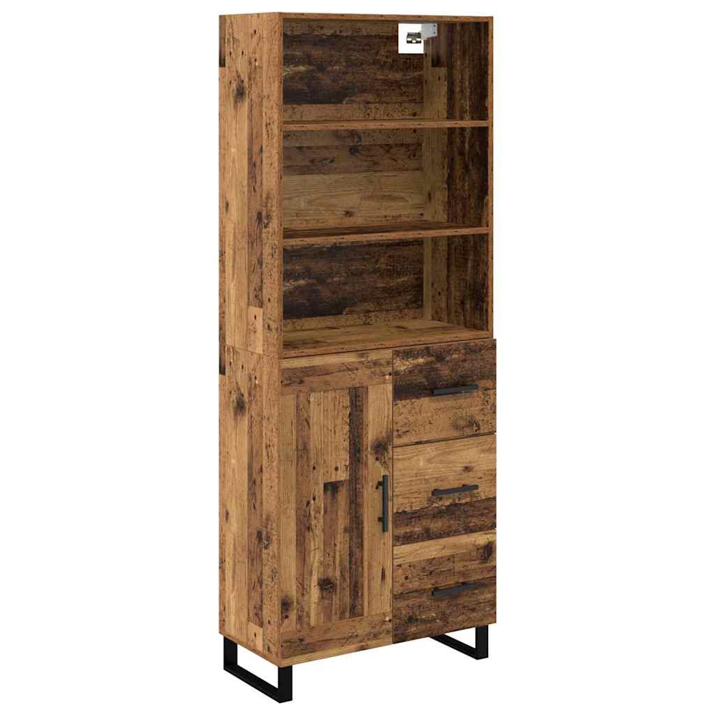 Highboard mit Schubladen 2 pcs Altholz Holzwerkstoff