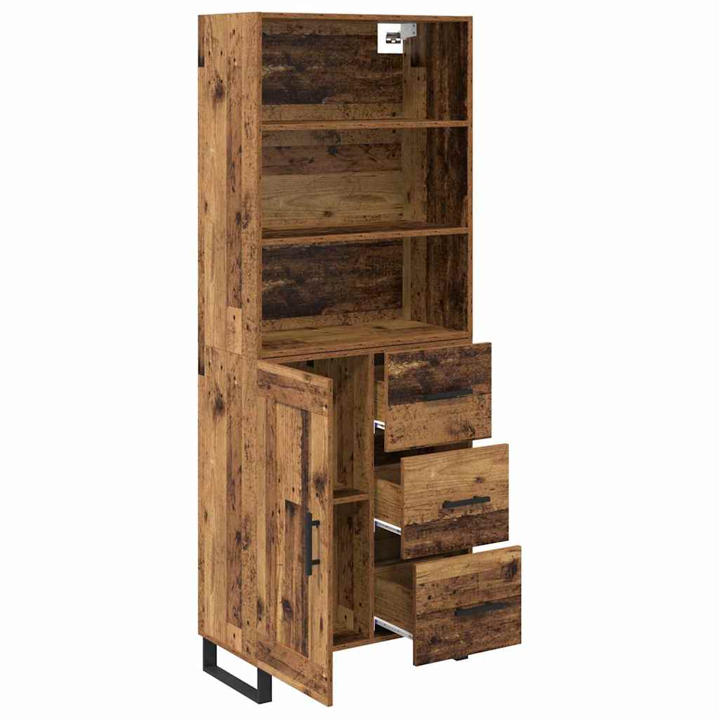 Highboard mit Schubladen 2 pcs Altholz Holzwerkstoff