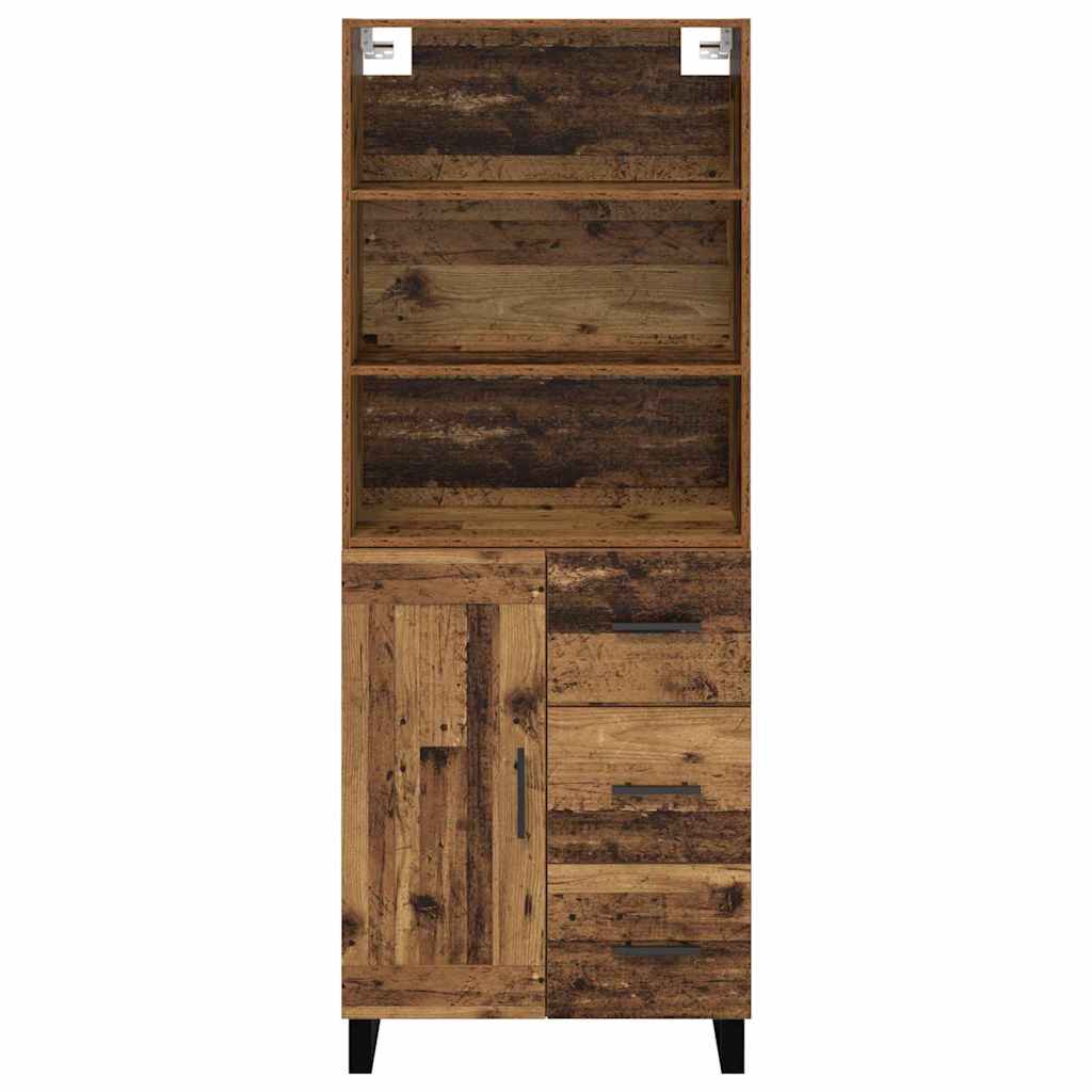 Highboard mit Schubladen 2 pcs Altholz Holzwerkstoff