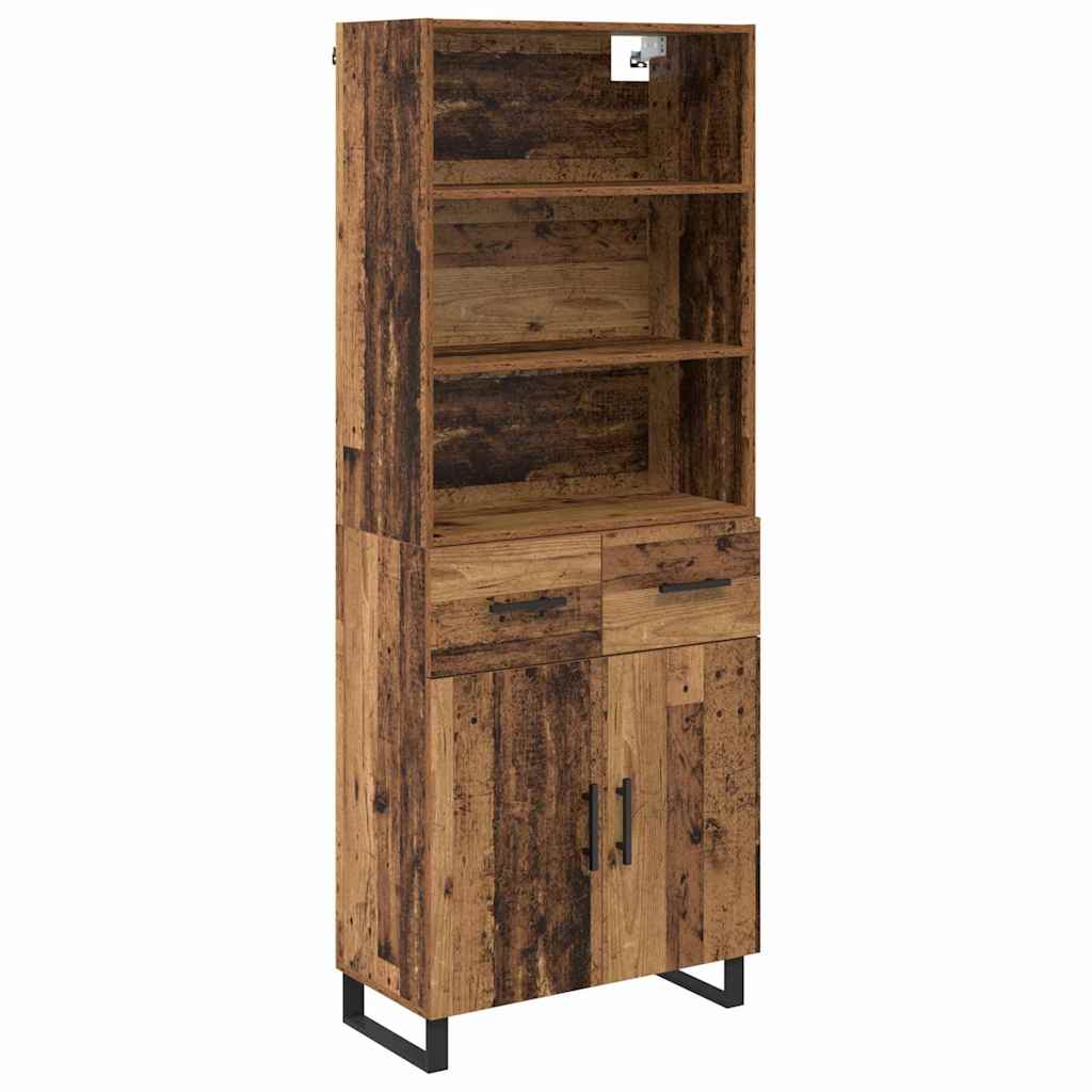 Highboard mit Schubladen 2 pcs Altholz Holzwerkstoff
